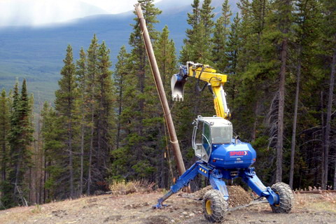 Ski Resorts — the Spidex walking excavator on site